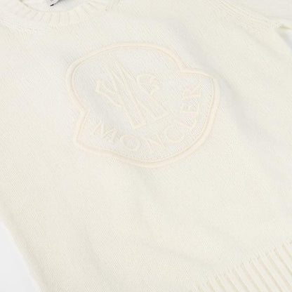 MONCLER embroidered logo wool and cashmere sweater 