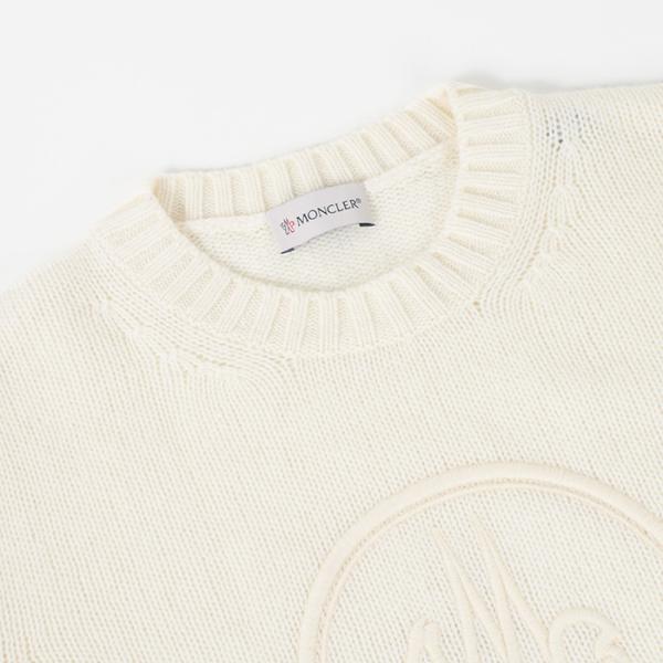 MONCLER embroidered logo wool and cashmere sweater 