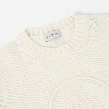MONCLER embroidered logo wool and cashmere sweater 