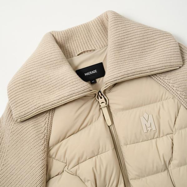 MACKAGE FOXY ribbed knit down jacket 