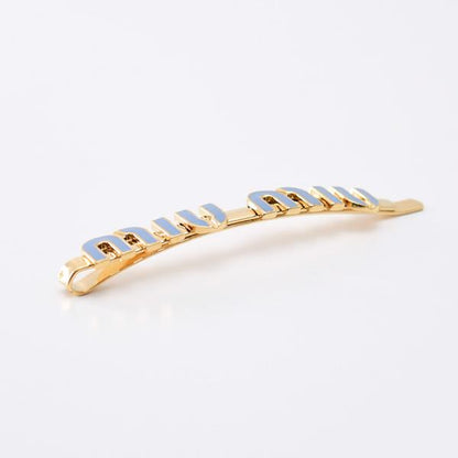 MIU MIU エナメルロゴヘアクリップ