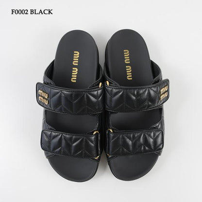 MIU MIU 마테라세 가죽 샌들 