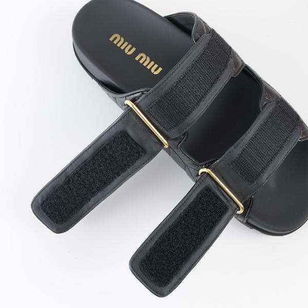 MIU MIU 마테라세 가죽 샌들 