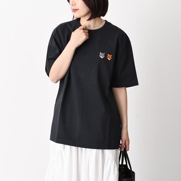 MAISON KITSUNE ダブルFOXパッチクラシックTシャツ