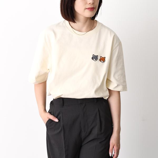 MAISON KITSUNE ダブルFOXパッチクラシックTシャツ