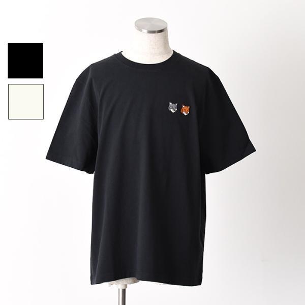 MAISON KITSUNE ダブルFOXパッチクラシックTシャツ