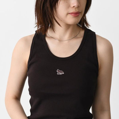 MAISON KITSUNE トーナル ベイビー フォックス パッチ リブ タンクトップ
