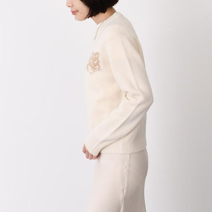 MAISON KITSUNE フォックスヘッド インターシャ メリノ ジャンパー