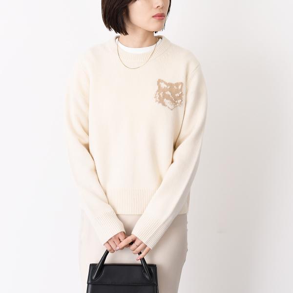 MAISON KITSUNE フォックスヘッド インターシャ メリノ ジャンパー