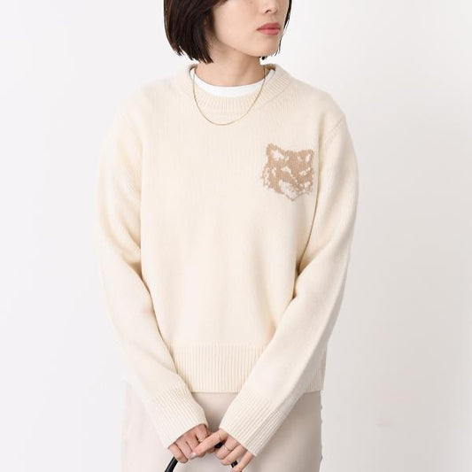 MAISON KITSUNE フォックスヘッド インターシャ メリノ ジャンパー
