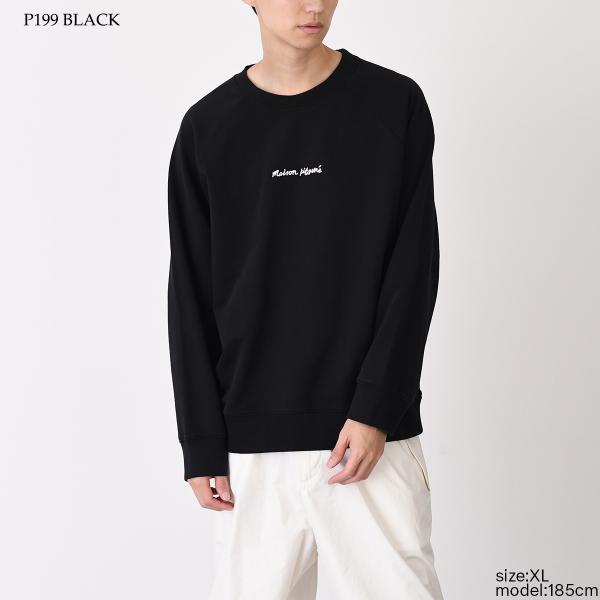 MAISON KITSUNE メゾン キツネ MAISON KITSUN? ライン ハンドライティング オーバーサイズ スウェットシャツ