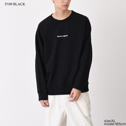 MAISON KITSUNE メゾン キツネ MAISON KITSUN? ライン ハンドライティング オーバーサイズ スウェットシャツ