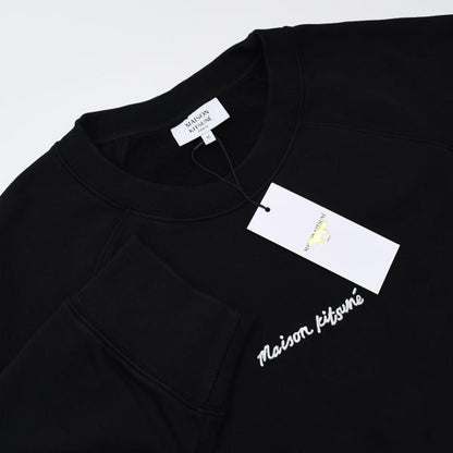 MAISON KITSUNE メゾン キツネ MAISON KITSUN? ライン ハンドライティング オーバーサイズ スウェットシャツ
