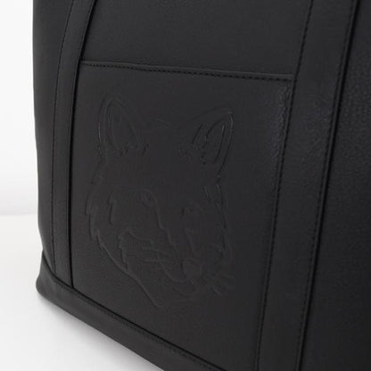 MAISON KITSUNE Fox Head Leather Medium Tote 