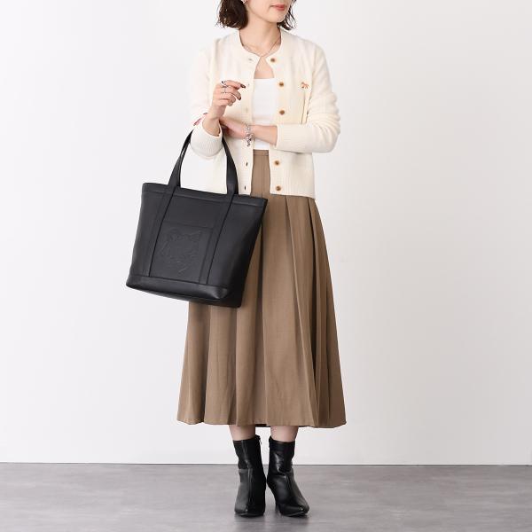 MAISON KITSUNE Fox Head Leather Medium Tote 