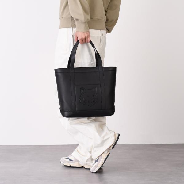 MAISON KITSUNE Fox Head Leather Medium Tote 