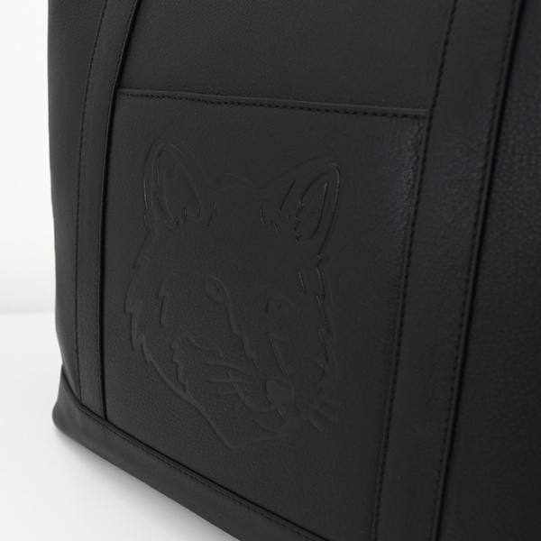 MAISON KITSUNE Fox Head Leather Medium Tote 