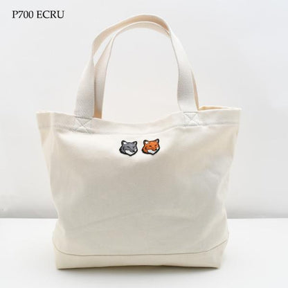 MAISON KITSUNE ダブル ボールド フォックスヘッド パッチ トートバッグ
