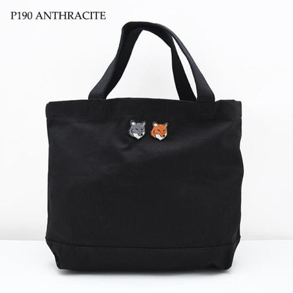 MAISON KITSUNE ダブル ボールド フォックスヘッド パッチ トートバッグ