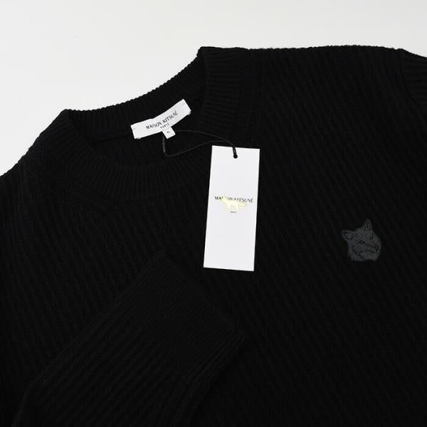 MAISON KITSUNE メゾン キツネ フォックスヘッド ウール リブ ジャンパー
