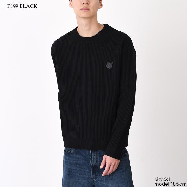 MAISON KITSUNE メゾン キツネ フォックスヘッド ウール リブ ジャンパー