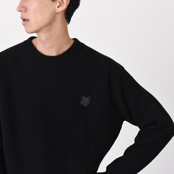 MAISON KITSUNE メゾン キツネ フォックスヘッド ウール リブ ジャンパー