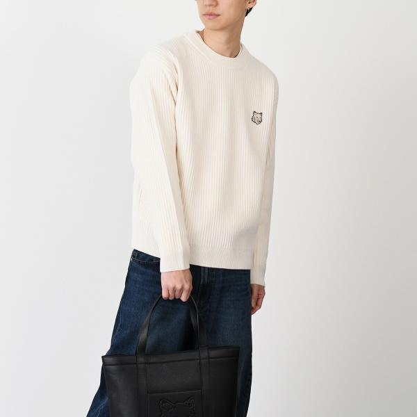 MAISON KITSUNE メゾン キツネ フォックスヘッド ウール リブ ジャンパー
