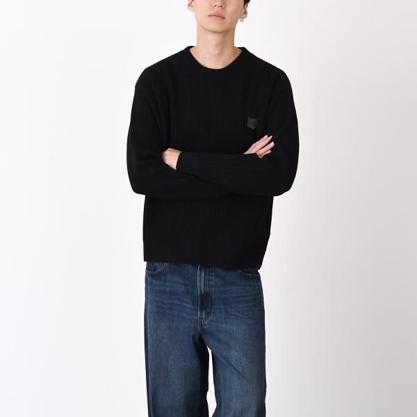 MAISON KITSUNE メゾン キツネ フォックスヘッド ウール リブ ジャンパー