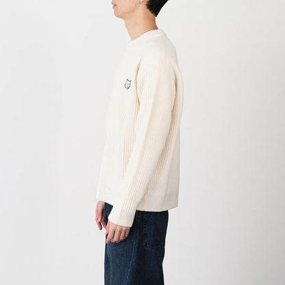 MAISON KITSUNE メゾン キツネ フォックスヘッド ウール リブ ジャンパー