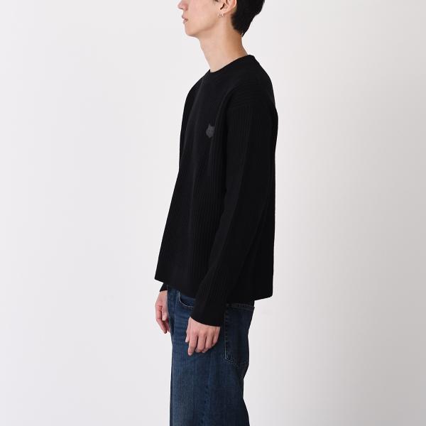 MAISON KITSUNE メゾン キツネ フォックスヘッド ウール リブ ジャンパー