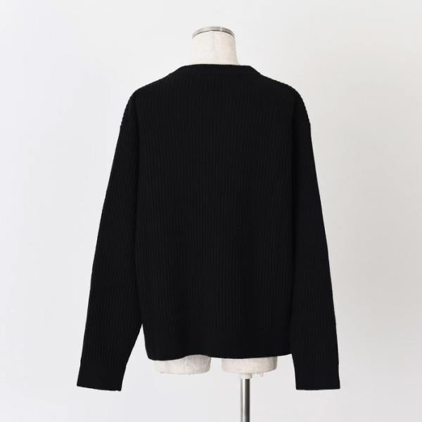 MAISON KITSUNE メゾン キツネ フォックスヘッド ウール リブ ジャンパー