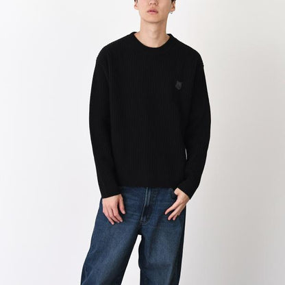 MAISON KITSUNE メゾン キツネ フォックスヘッド ウール リブ ジャンパー