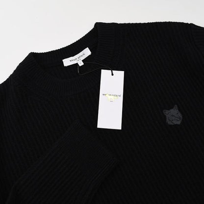 MAISON KITSUNE メゾン キツネ フォックスヘッド ウール リブ ジャンパー