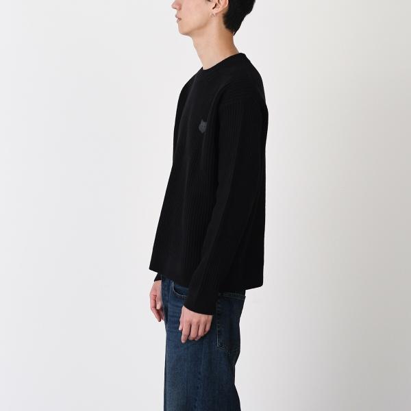MAISON KITSUNE メゾン キツネ フォックスヘッド ウール リブ ジャンパー