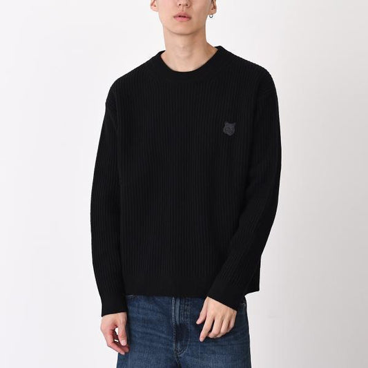 MAISON KITSUNE メゾン キツネ フォックスヘッド ウール リブ ジャンパー