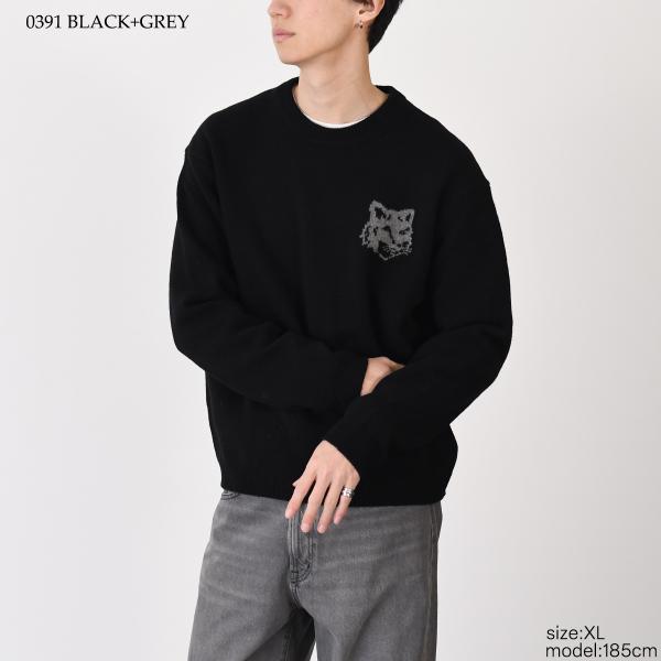 MAISON KITSUNE Fox Head Intarsia Merino Jumper 