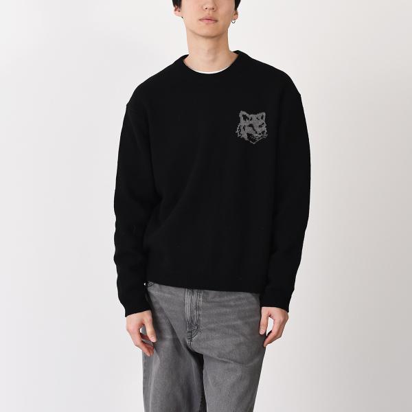 MAISON KITSUNE Fox Head Intarsia Merino Jumper 
