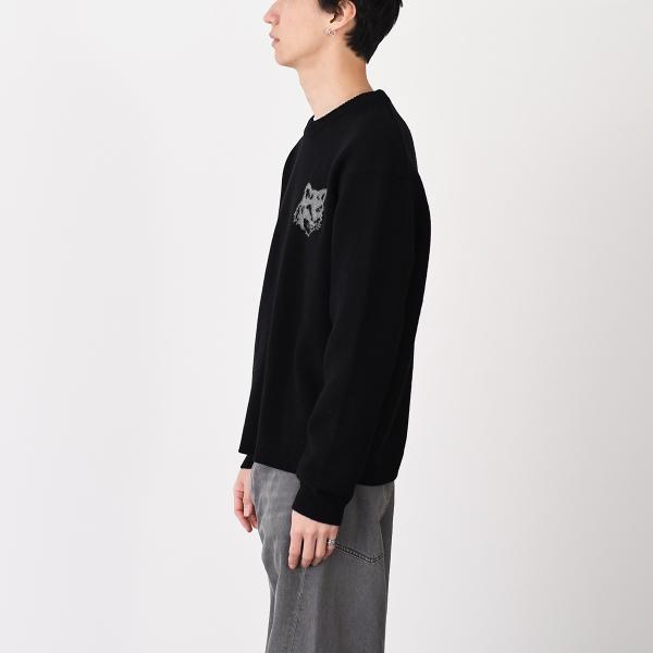MAISON KITSUNE Fox Head Intarsia Merino Jumper 