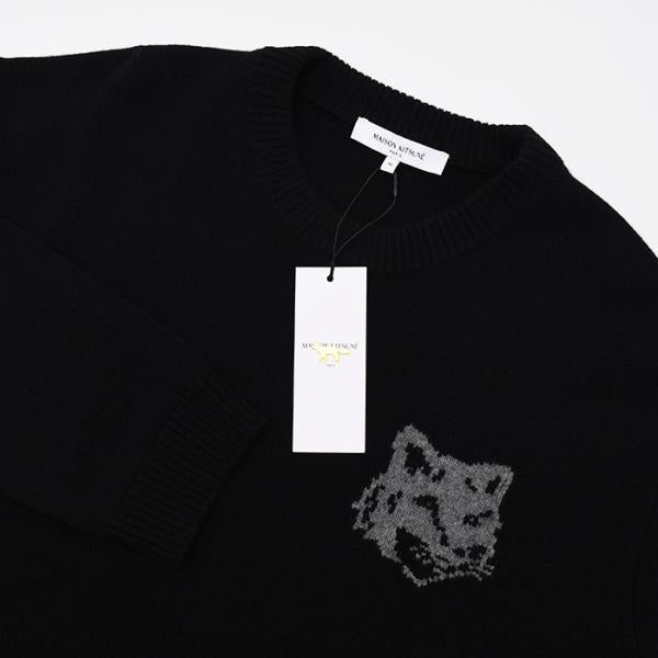 MAISON KITSUNE Fox Head Intarsia Merino Jumper 