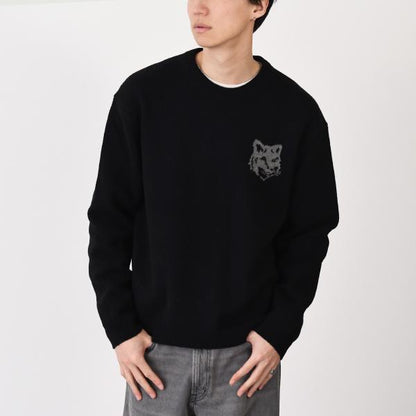 MAISON KITSUNE Fox Head Intarsia Merino Jumper 