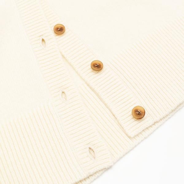 MAISON KITSUNE メゾン キツネ ベイビー フォックス ラムズウール フィッテッド カーディガン