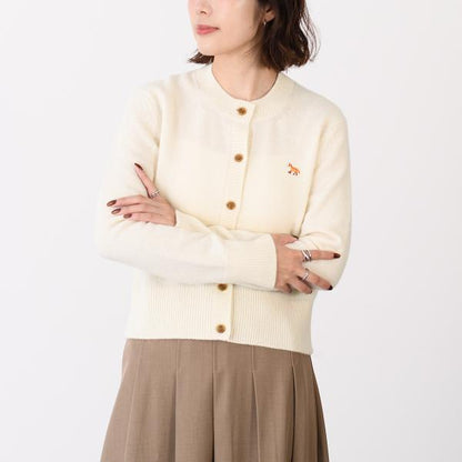 MAISON KITSUNE メゾン キツネ ベイビー フォックス ラムズウール フィッテッド カーディガン