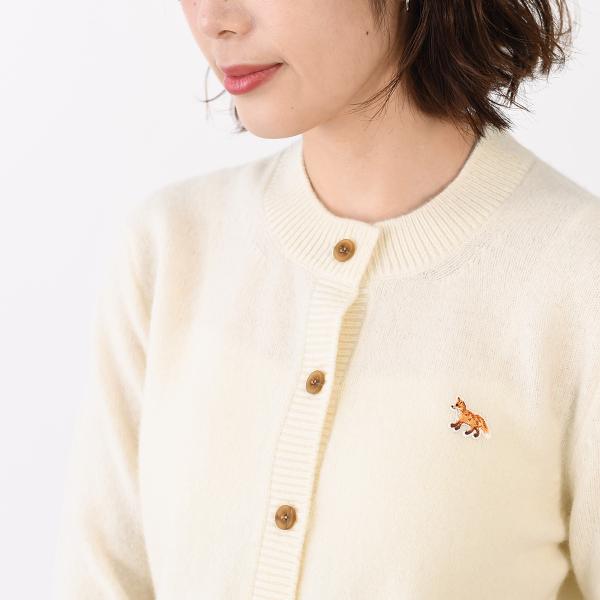 MAISON KITSUNE メゾン キツネ ベイビー フォックス ラムズウール フィッテッド カーディガン