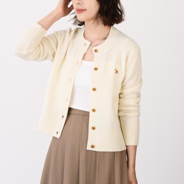 MAISON KITSUNE メゾン キツネ ベイビー フォックス ラムズウール フィッテッド カーディガン