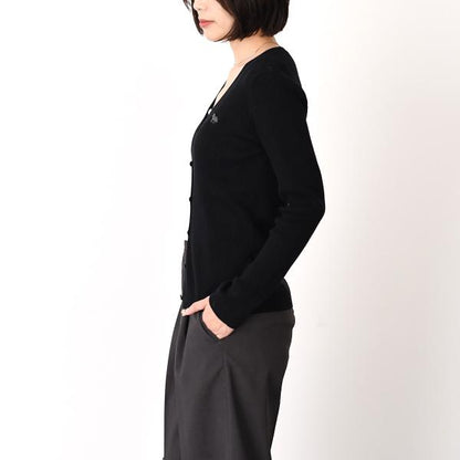 MAISON KITSUNE Baby Fox Fine Rib Wool Cardigan 