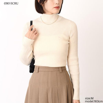 MAISON KITSUNE Baby Fox Fine Wool Rib Turtleneck Jumper 