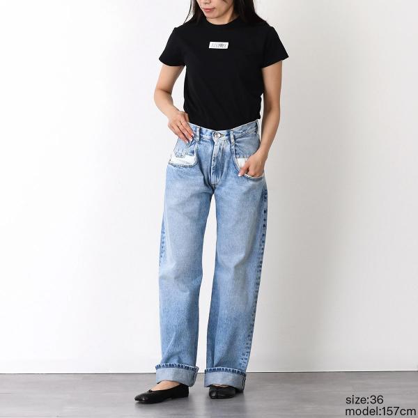 MAISON MARGIELA 스트레이트 청바지 콘트라스트 포켓 첨부 