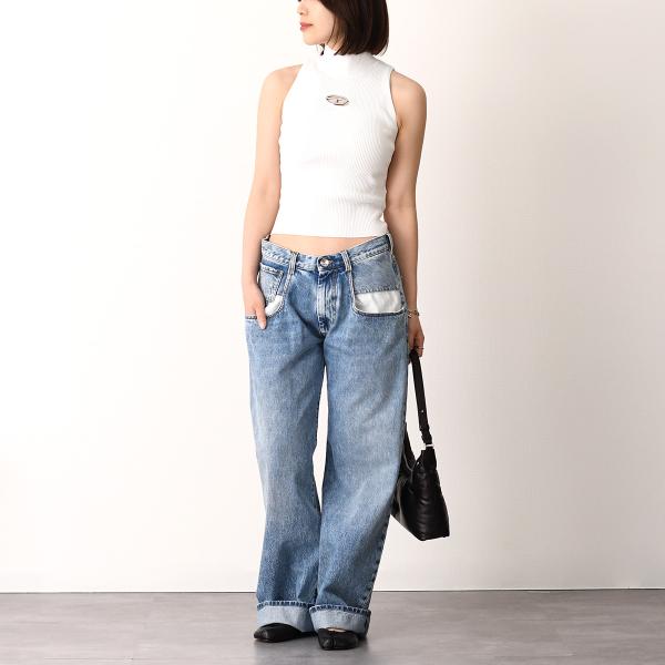 MAISON MARGIELA 스트레이트 청바지 콘트라스트 포켓 첨부 