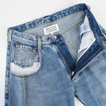 MAISON MARGIELA ストレートジーンズ コントラストポケット付き
