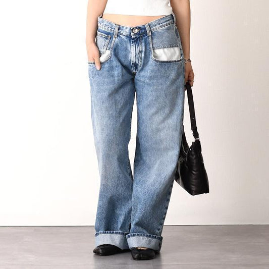 MAISON MARGIELA ストレートジーンズ コントラストポケット付き